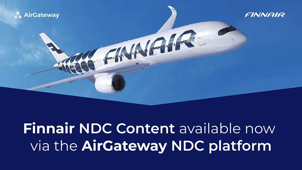 Finnair partners with AirGateway for content distribution on their NDC aggregation platform