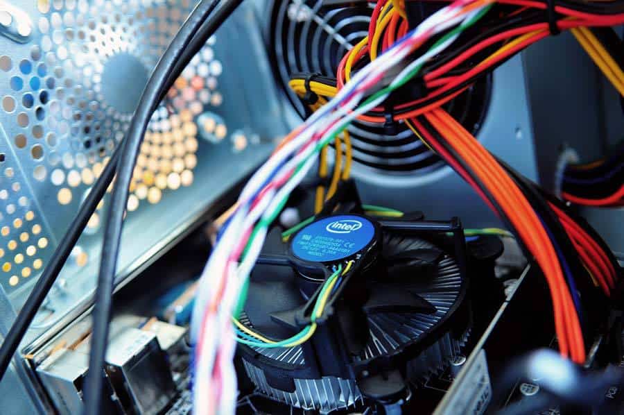 Close-up of computer parts