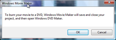 Ready to switch to the DVD Maker application