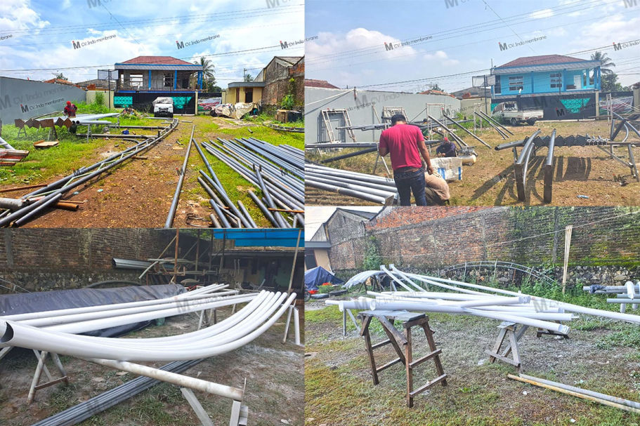 tenda - canopy - kanopi - membrane - jakarta - proses - pengecetan