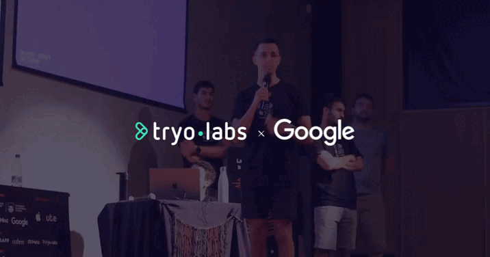 Tryolabs + Google GIF with pictures from the collaboration
