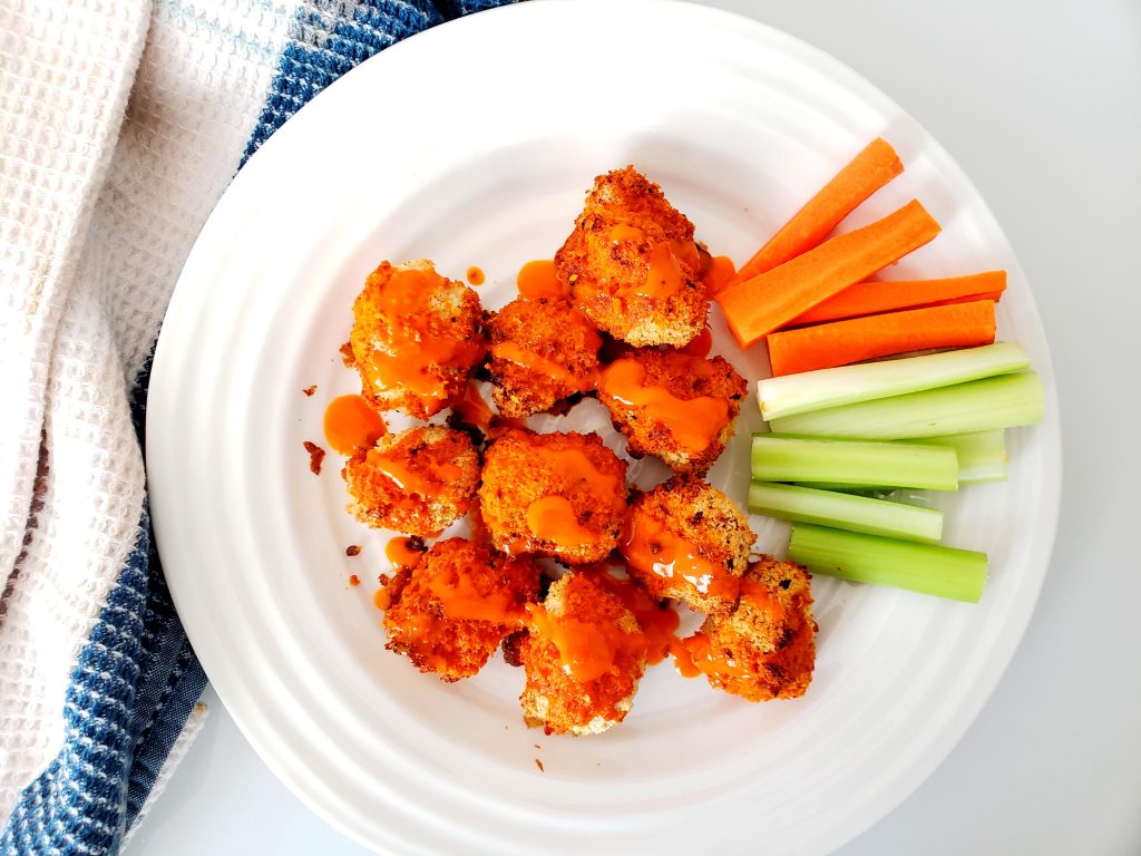 Crispy Buffalo Cauliflower Wings | Let's Talk Vegan