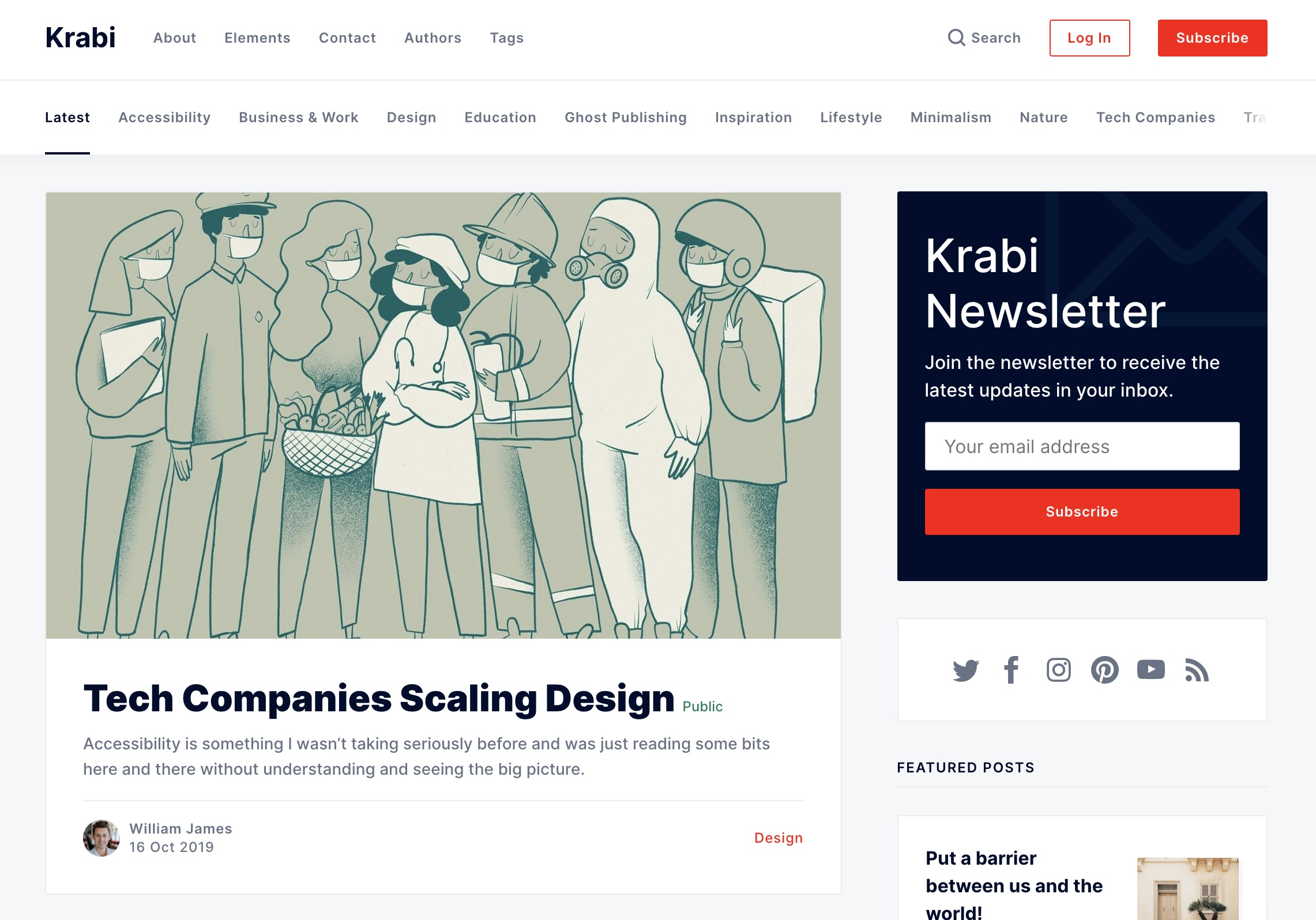 Krabi Ghost Theme Changing Colors with CSS Variables