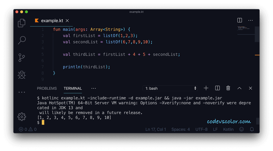 How to use plus and minus operators in Kotlin - CodeVsColor