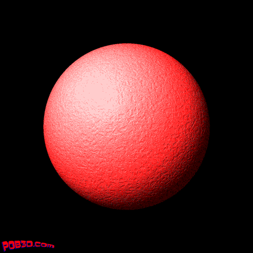 Spinning red sphere