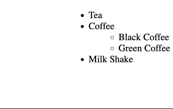 HTML List Indent | Delft Stack