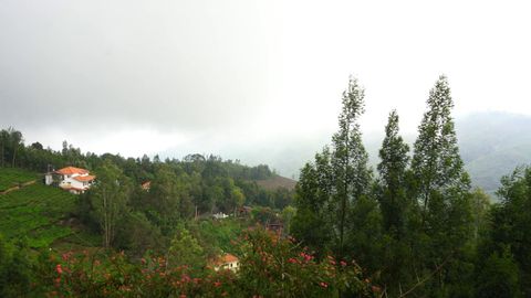 View of valley from flat