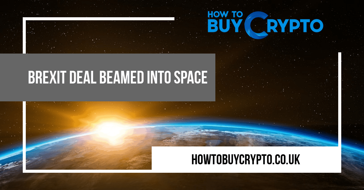 Beamed into space image using bitcoin
