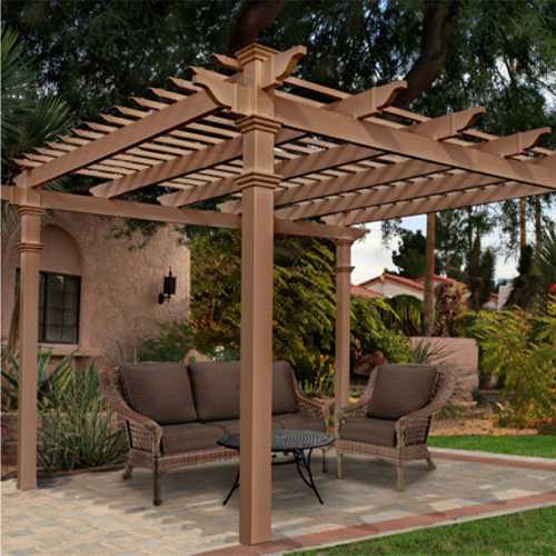 a 10x10 arcadia wood/vinyl pergola va84045 vinyl pergola