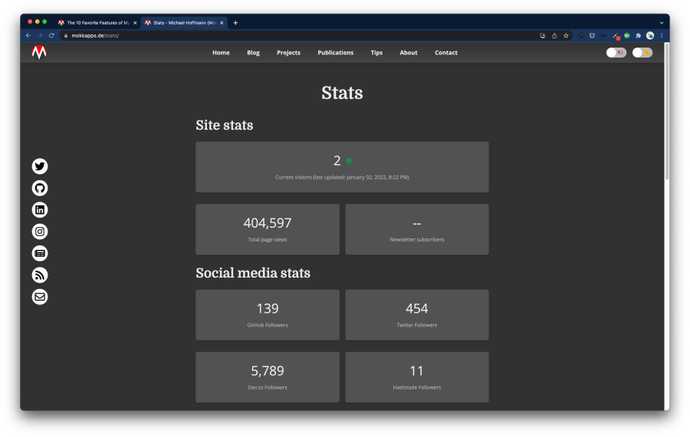 Stats Page