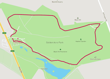 Golden Acre Trail 2km run route map card image