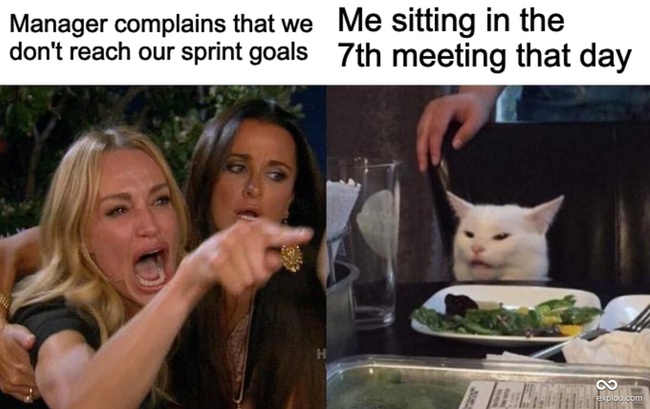 When you don’t reach the sprint goal because of too many meetings