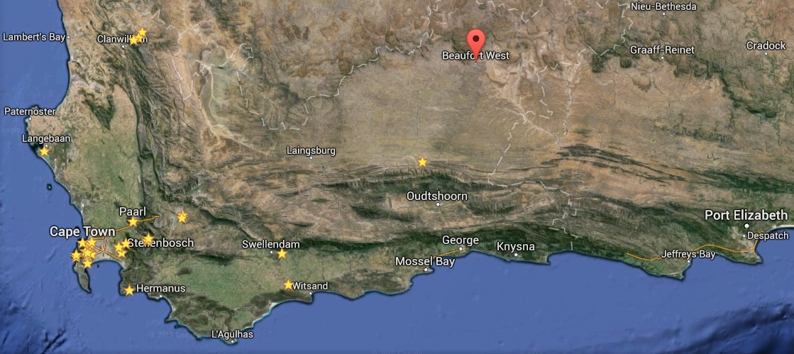 Google map of the Beaufort West clinic location