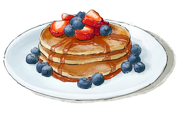 Illustration of a Stack of pancakes