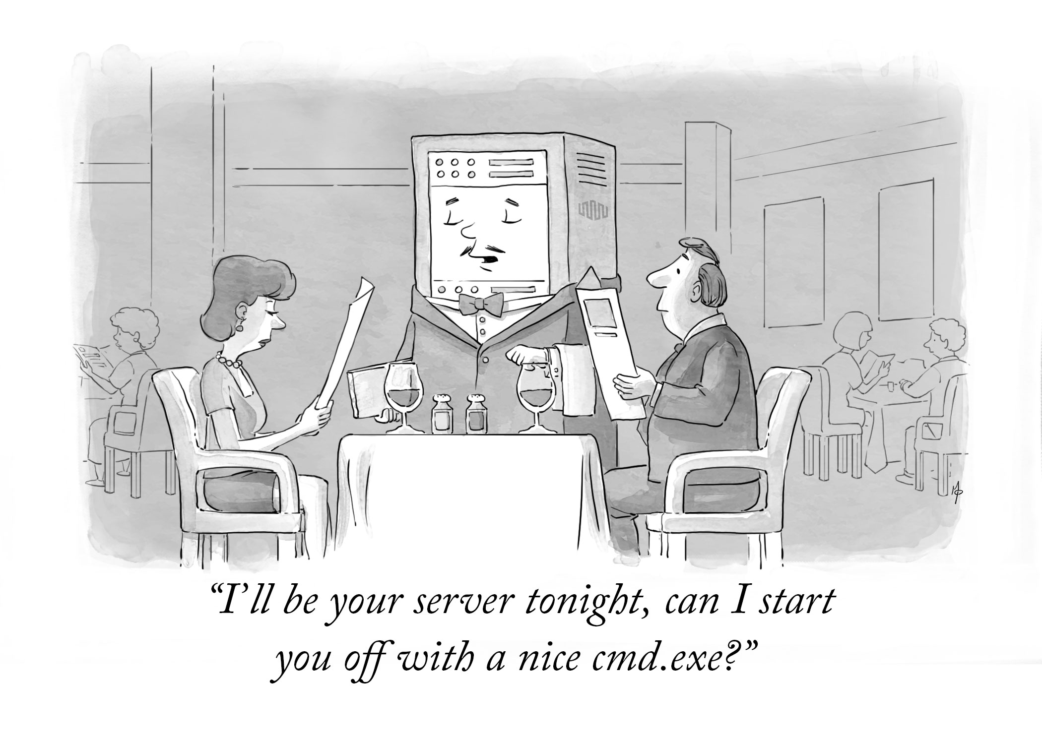 A waiter who knows how to serve.