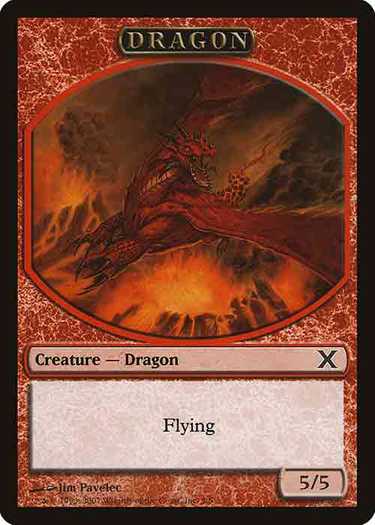 5/5 Red Dragon Creature Token | MTG.onl Tokens