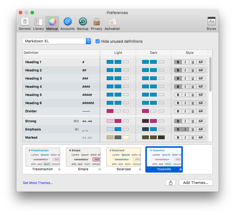 Markup editor