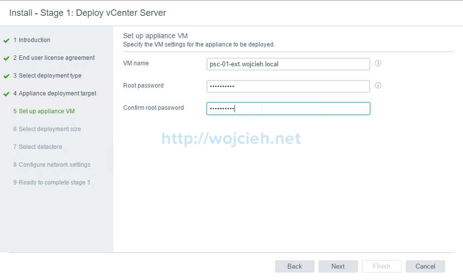 vCenter Server Appliance 6.5 with External Platform Services Controller - 7