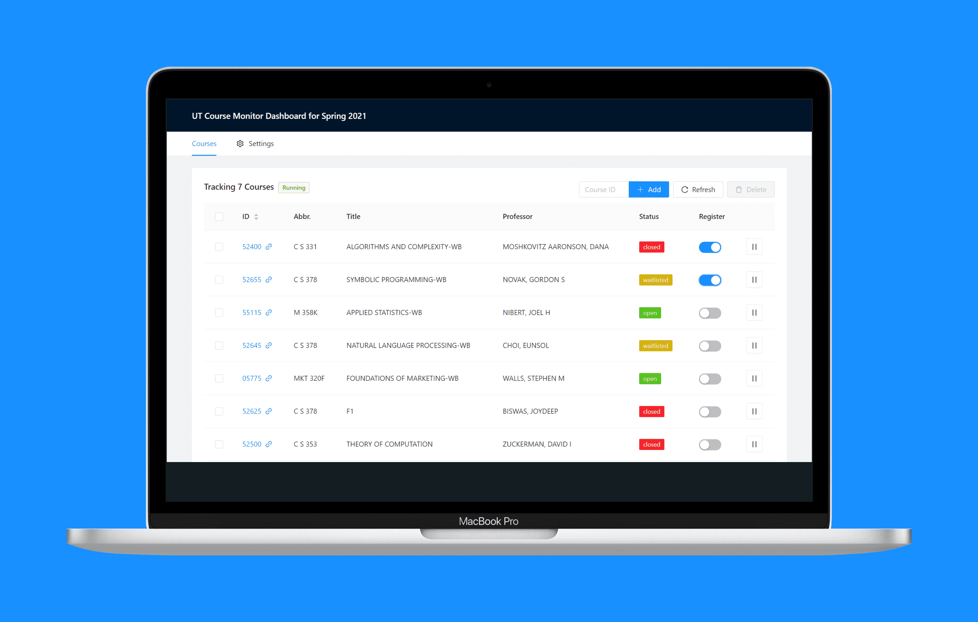 UT Automatic Course Notifier