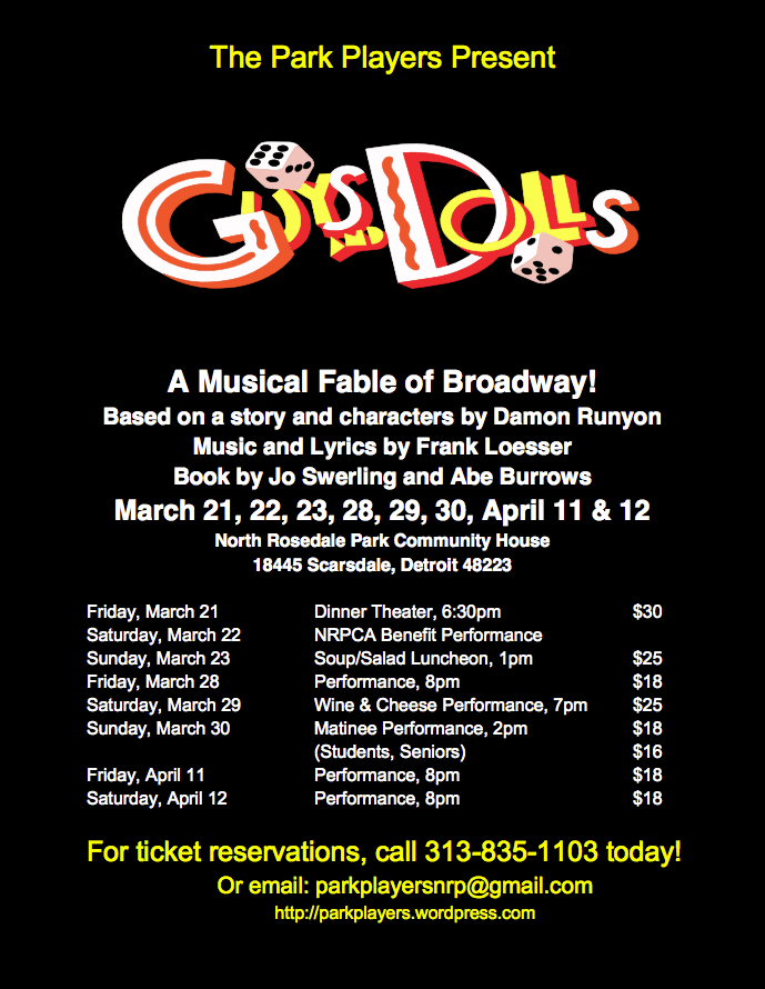 Guys and Dolls flier