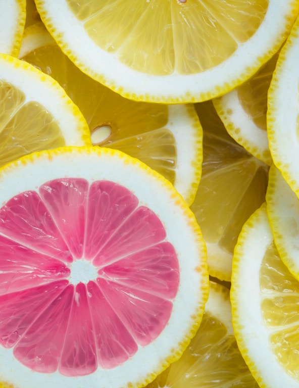 Layered slices of orange