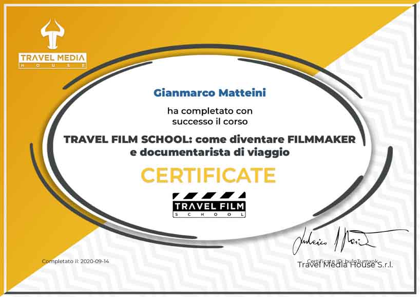 Certificato film-maker