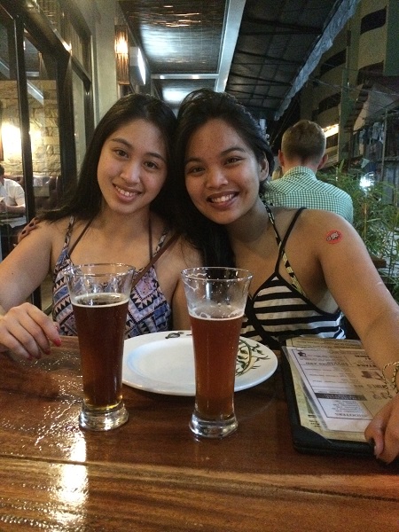Maica and I after eating some cheap food