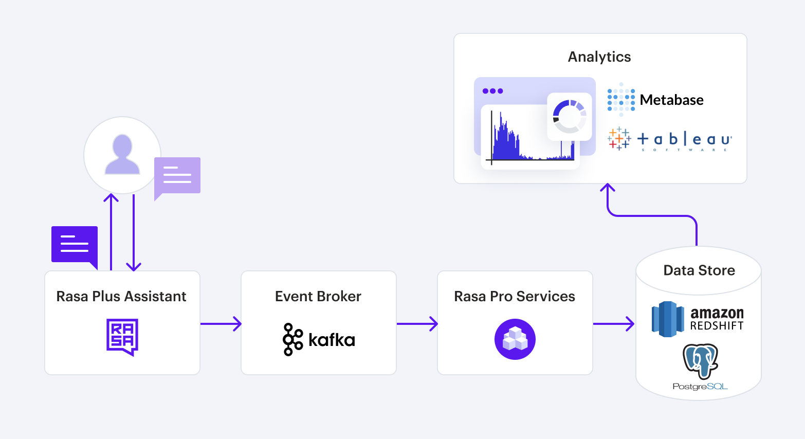 An overview of the components of Rasa Pro.
