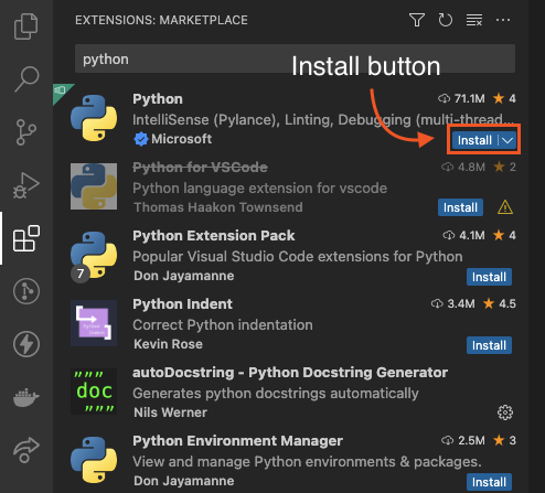 download python extension vscode 2