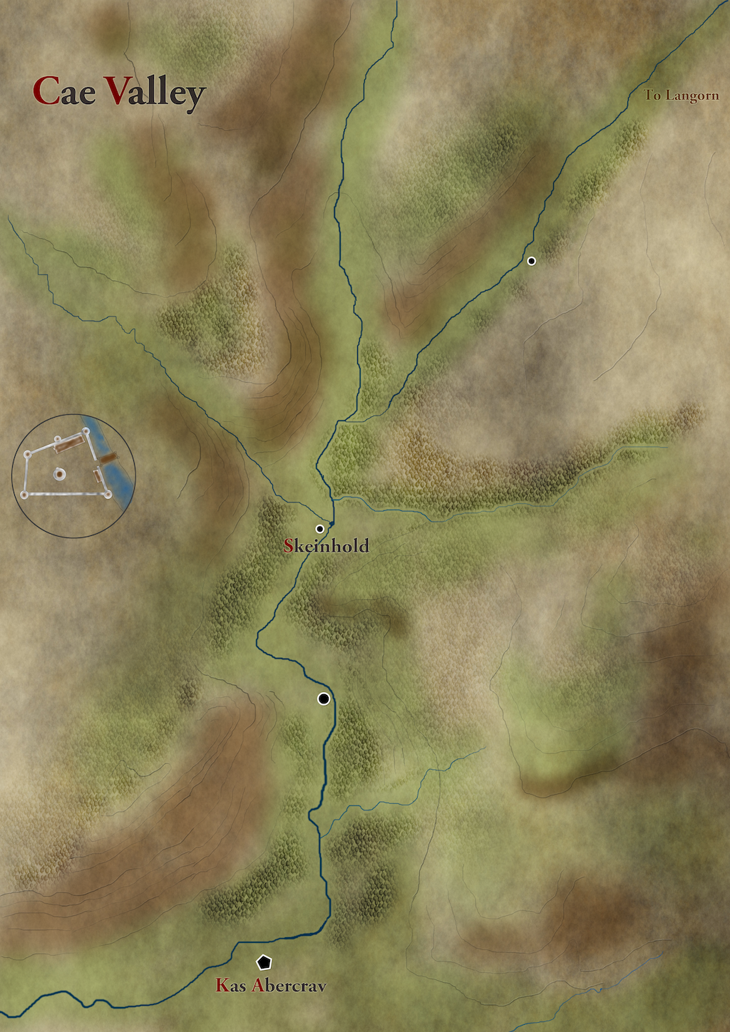 Cae Valley Map