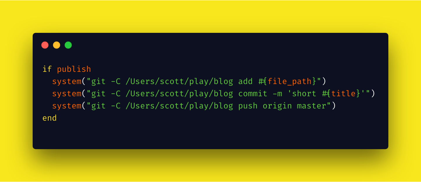 Publish to Git