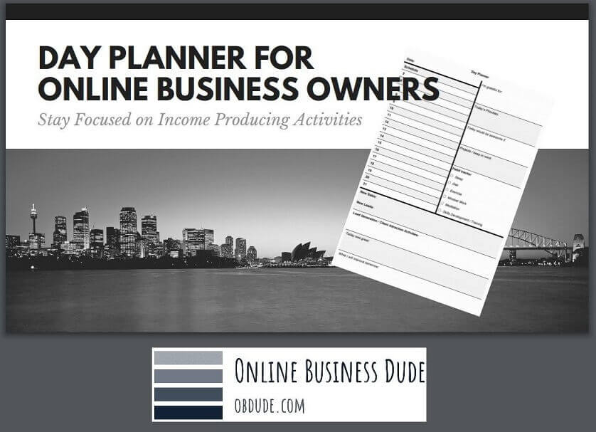 Day Planner (PDF) For Online Marketing Experts