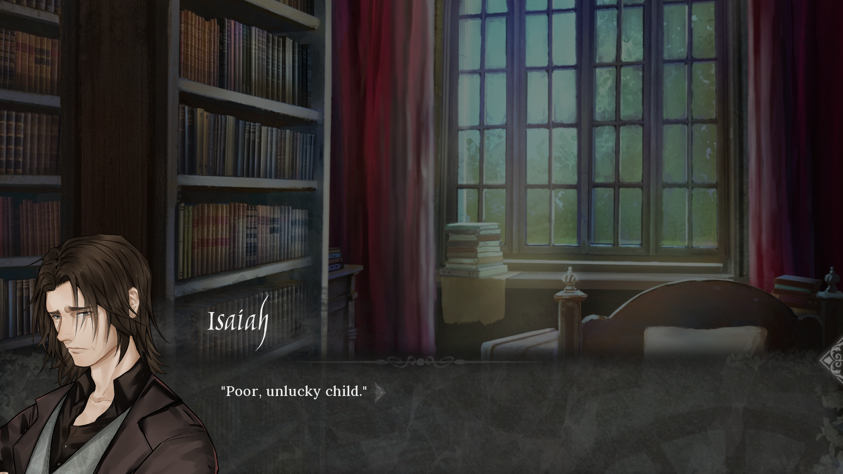 Isaiah in the study. Isaiah: Poor, unlucky child.