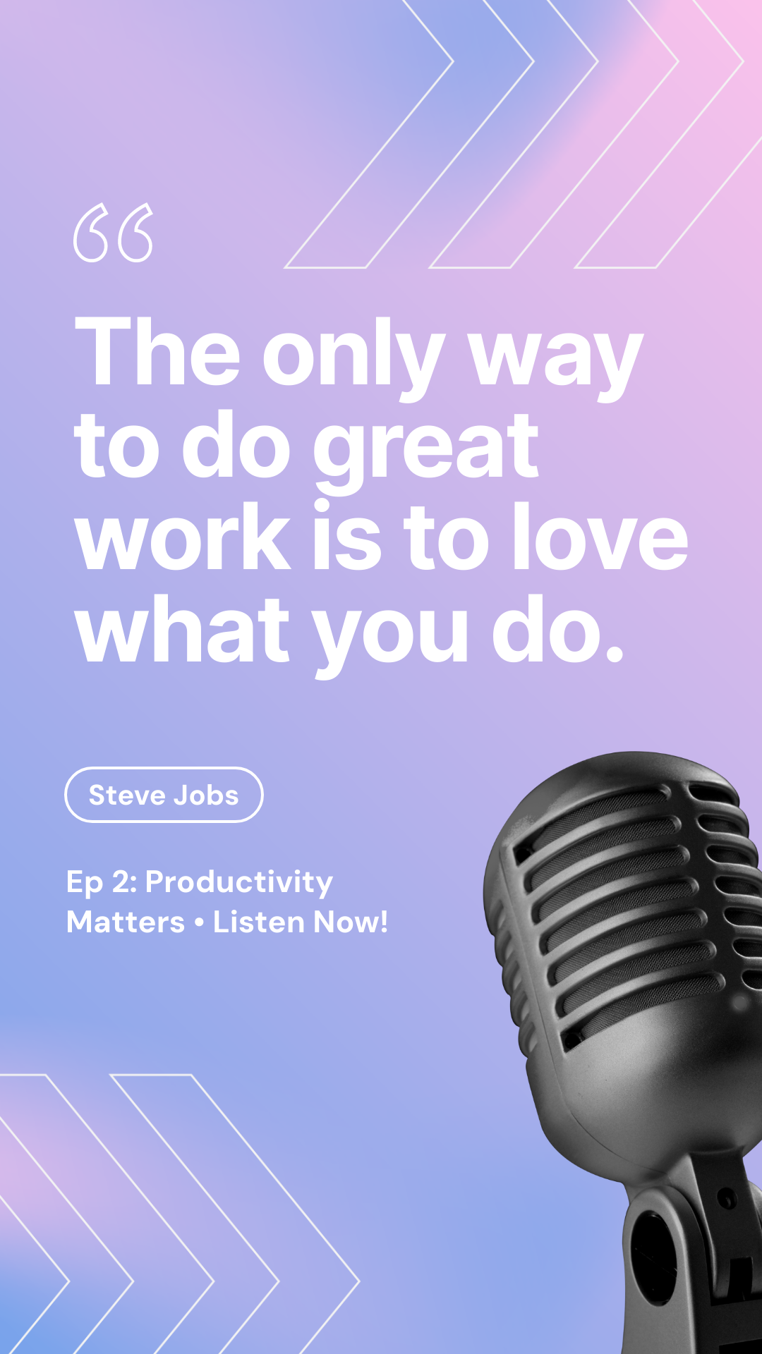 Bannerbear Blue Purple Gradient Podcast Quote Instagram Story template