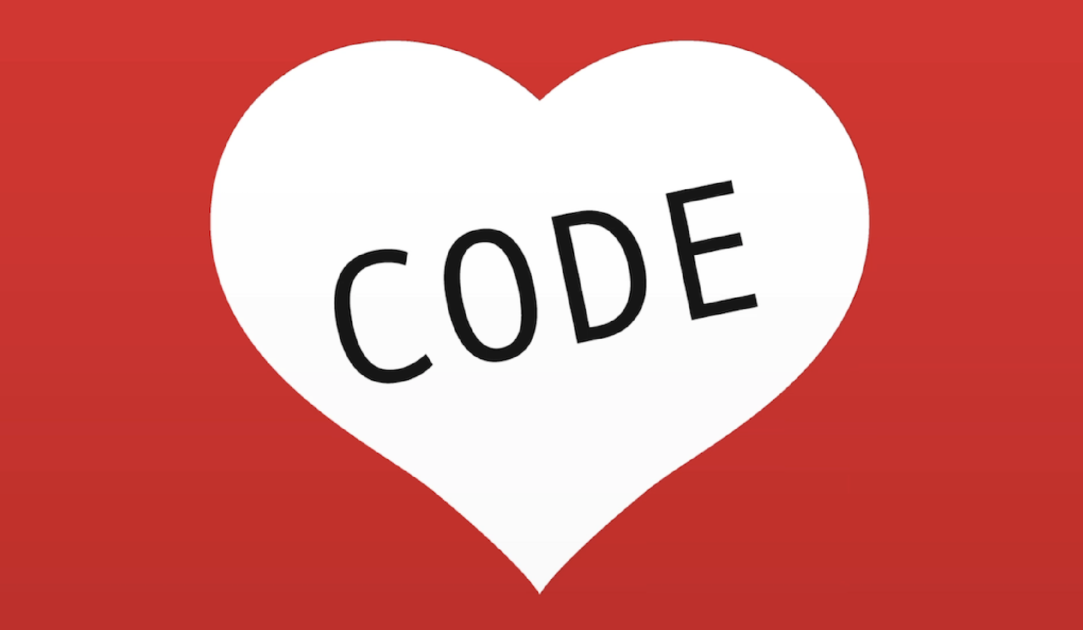 Thumbnail the word code in a heart