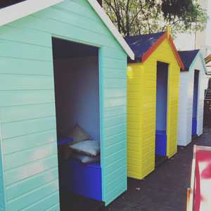 It's all about #beachhuts in #beergardens these days #interiordesign #landscapedesign #placemaking #outdoorplace #pubs