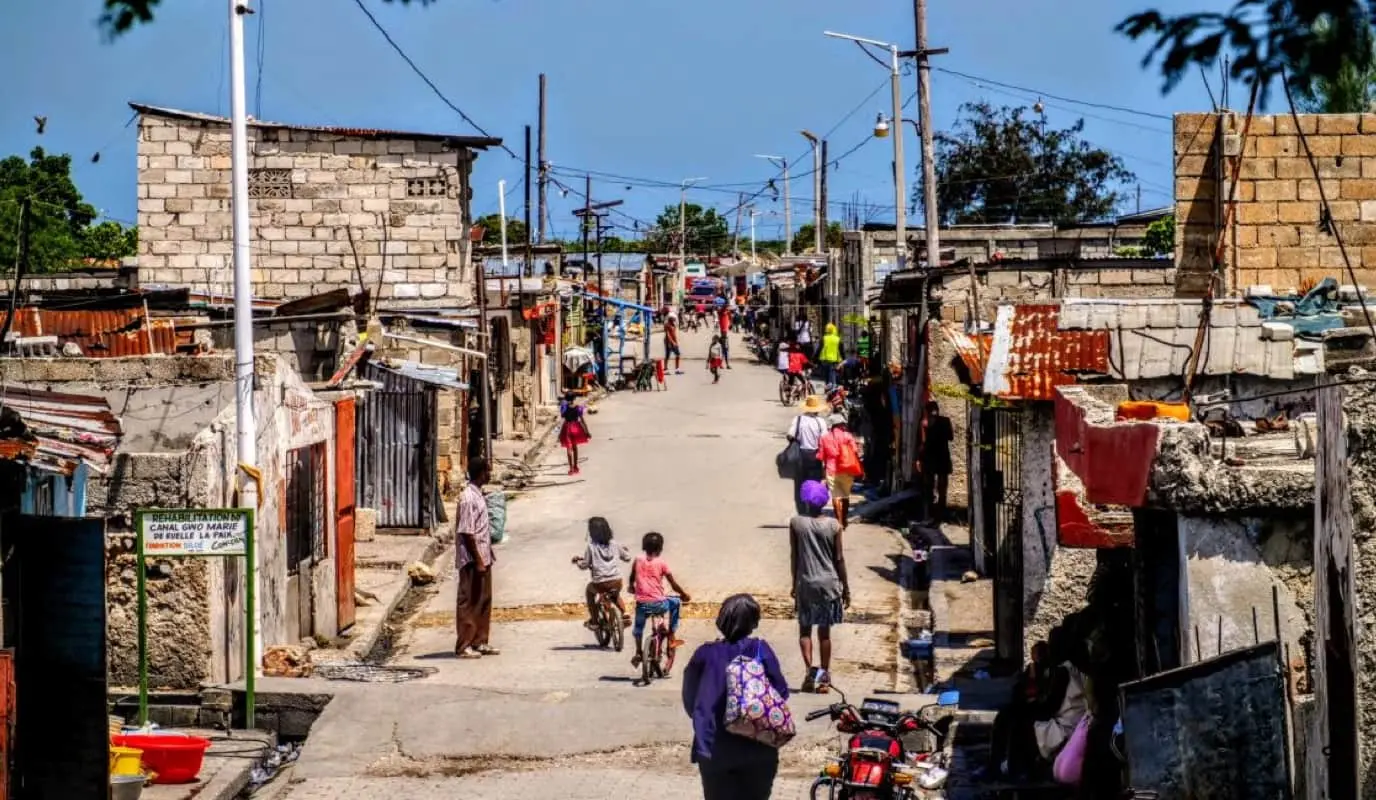 A street scene in Haiti
