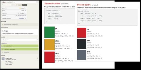user story in Pivotal Tracker and Sass color maps