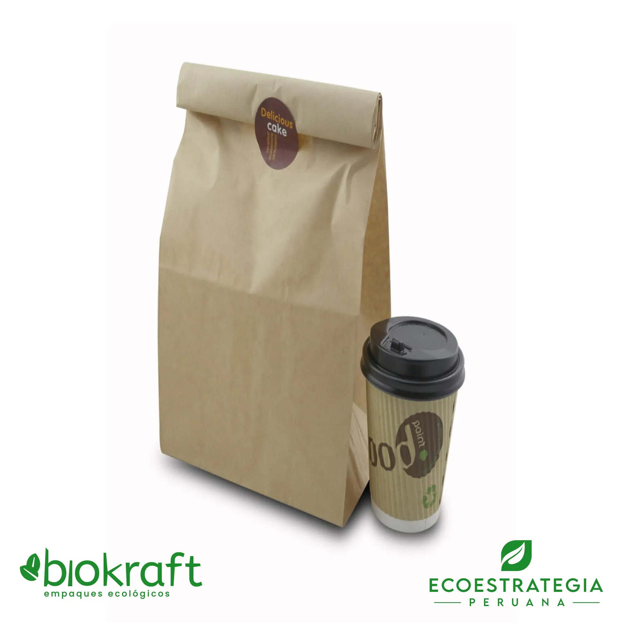 Esta bolsa de papel Kraft tiene un grosor de 60 gr y un peso de 23gr. Bolsas biodegradables y ecológicas reutilizables y personalizadas. Ideal para delivery