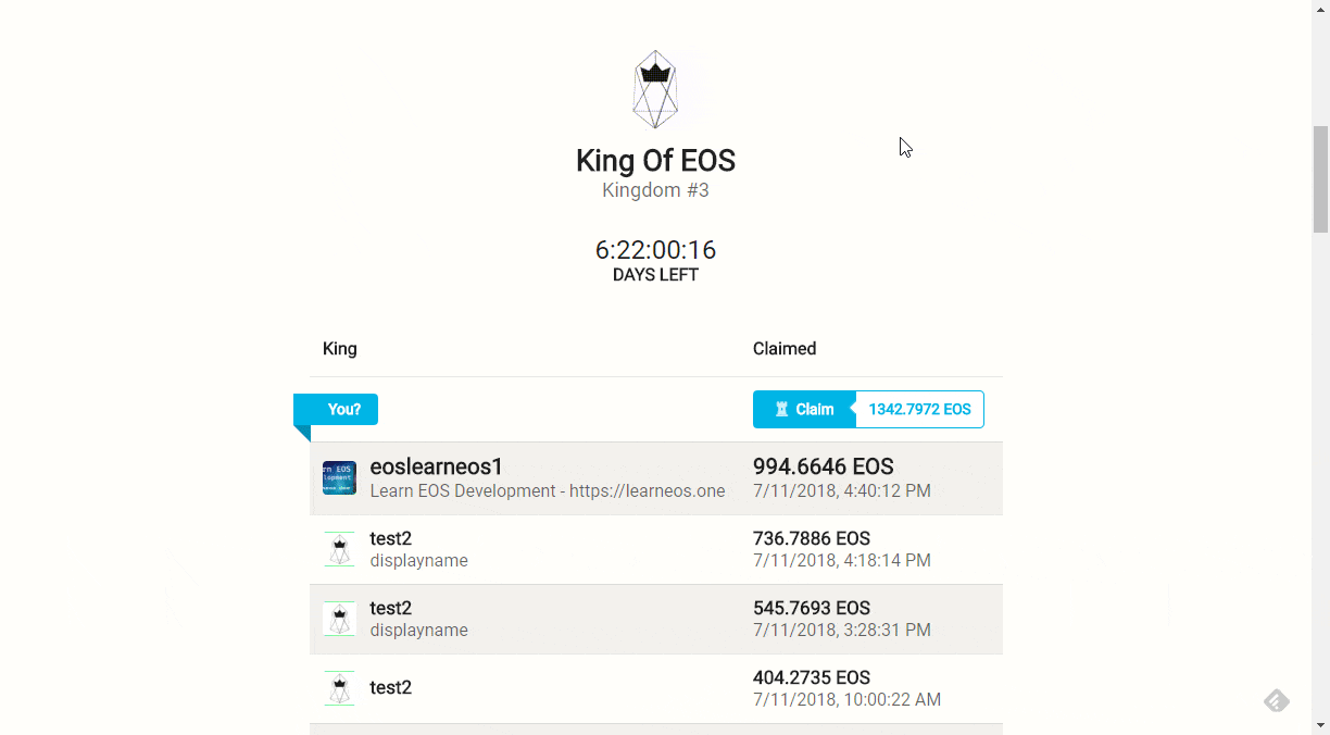 How to use Scatter with King of EOS