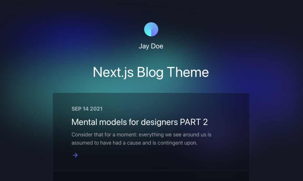 Screenshot of a page created with 