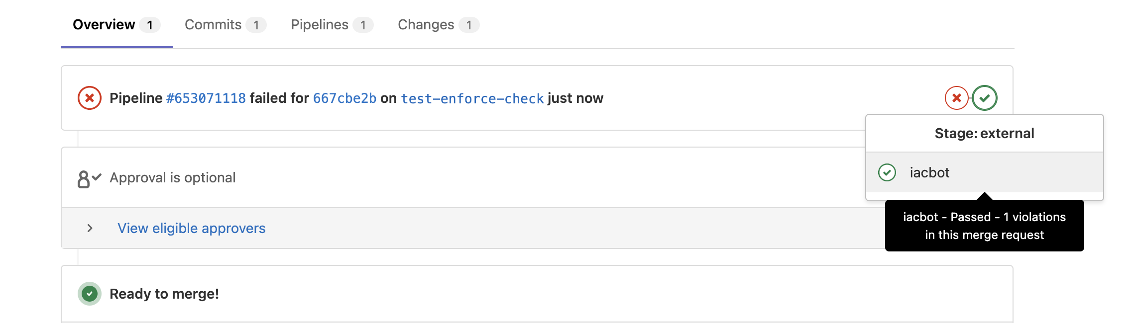 GitLab Enforce Status Check Mode