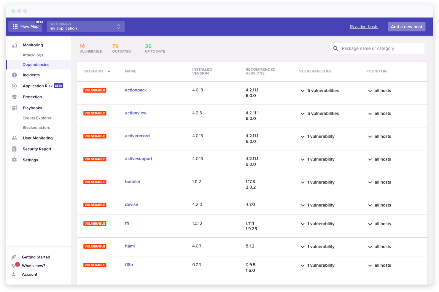 Dependency management in Sqreen