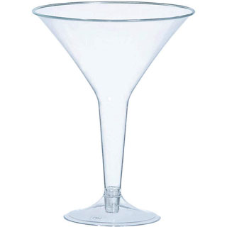 Plastic Martini Glasses