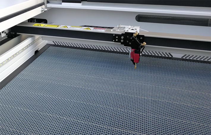 Aeon Mira 9 CO2 laser cutter honeycomb table