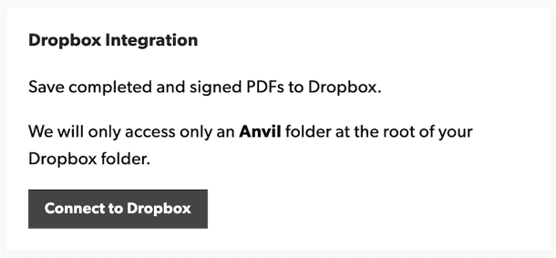 Dropbox Connect Card