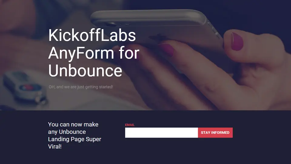KickoffLabs AnyForm for Unbounce