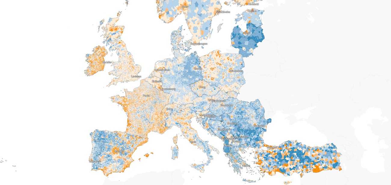 How we created an interactive map of Europe with 100k+ areas - webkid blog