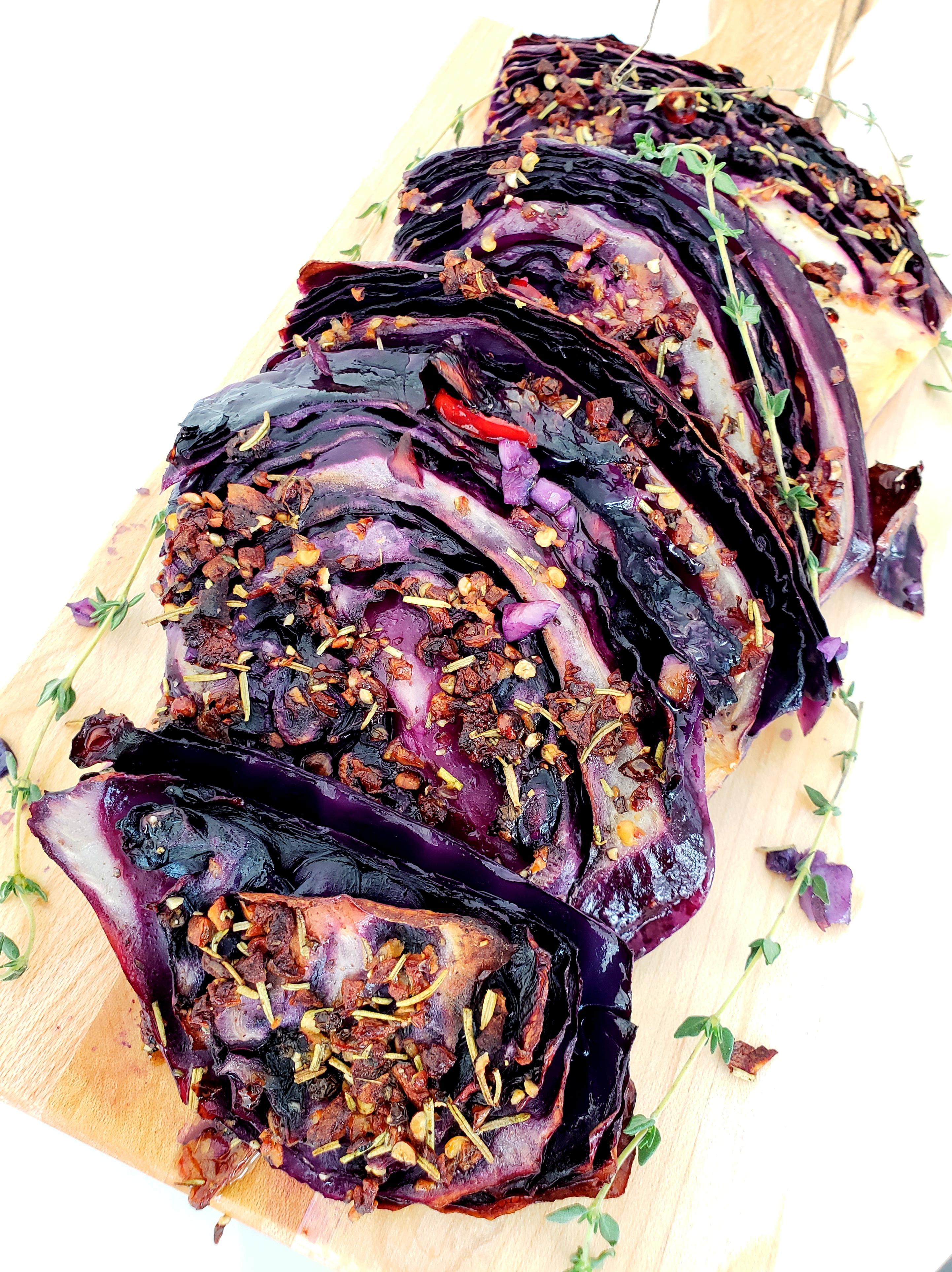 Roasted Red Cabbage Steaks