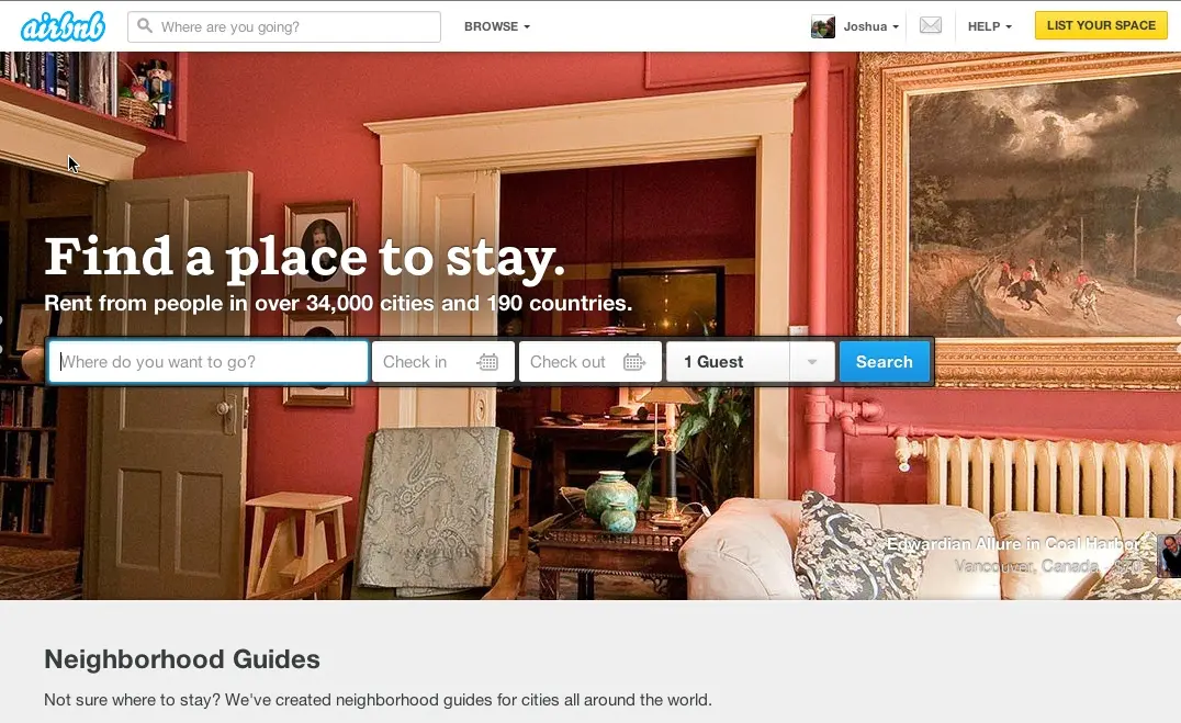 AirBnB Landing Page Copy
